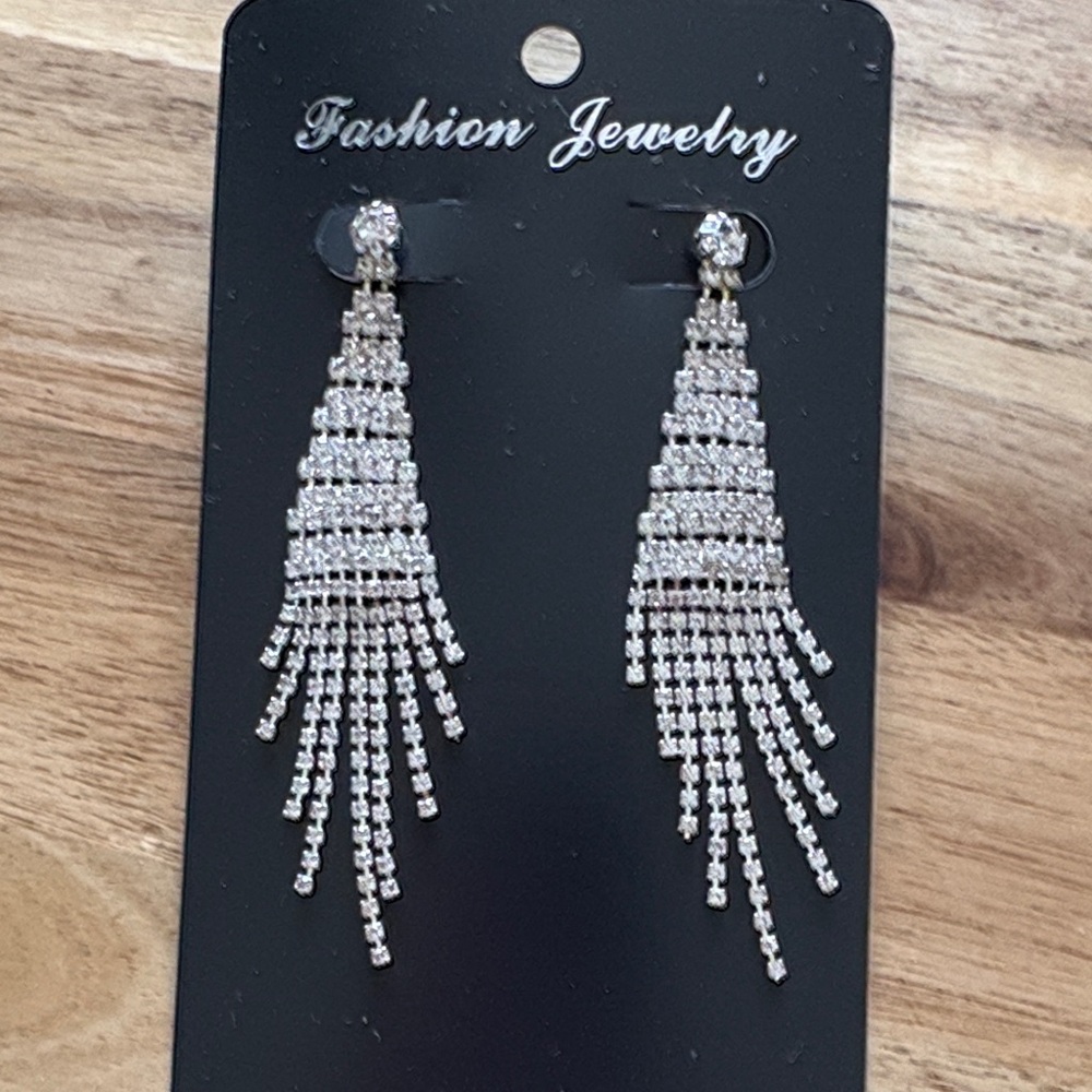 Fashion Jewelry Silver Cascading Earrings